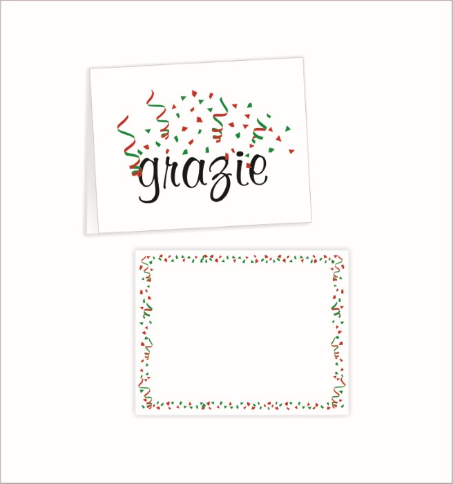 GRAZIE CARDS with envelopes